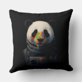 Astronaut Panda with Neon Paint Splash クッション (裏面)