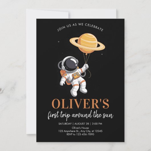 Astronaut Party 招待状 (正面)