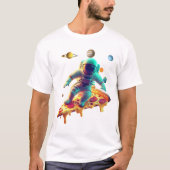Astronaut Pizza Tshirt - Space Lover Graphic Tee Tシャツ (正面)