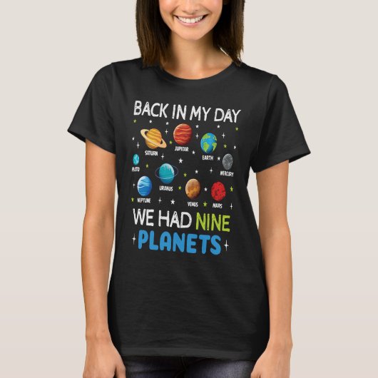 Astronaut Planets Solar System Dwarf Space  Astron Tシャツ (正面)