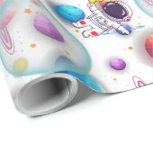 Astronaut & Planets Wrapping Paper ラッピングペーパー (ロールコーナー)