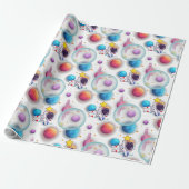 Astronaut & Planets Wrapping Paper ラッピングペーパー (アンロールド)