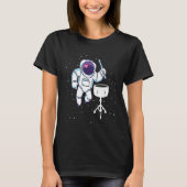 Astronaut Playing Snare Percussion Snare Drummer Tシャツ (正面)