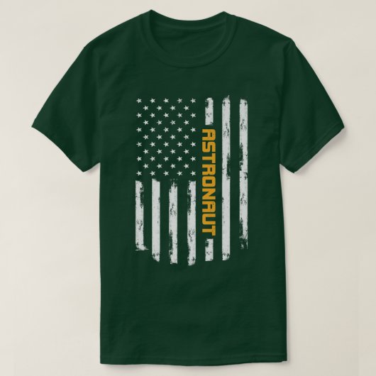 Astronaut Proud Positive Carrer Vintage American F Tシャツ (デザイン正面)