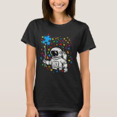 Astronaut Puzzle Piece Balloon Autism Awareness Sp Tシャツ (正面)