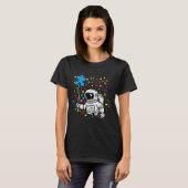 Astronaut Puzzle Piece Balloon Autism Awareness Sp Tシャツ (正面フル)