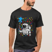 Astronaut Puzzle Piece Balloon Autism Awareness Sp Tシャツ (正面)