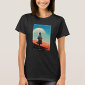 Astronaut Riding A Motorcycle In Space  1 Tシャツ (正面)