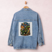 Astronaut Riding a T-Rex – Epic Space Dinosaur デニムジャケット (ハンガー)