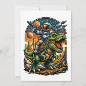 Astronaut Riding a T-Rex – Epic Space Dinosaur 招待状 (正面)
