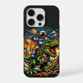Astronaut Riding a T-Rex – Epic Space Dinosaur iPhoneケース (裏面)