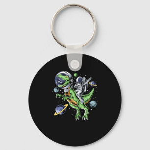 Astronaut Riding T-Rex Dinosaur Astro T-Rex Space キーホルダー