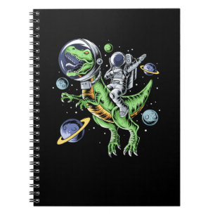 Astronaut Riding T-Rex Dinosaur Astro T-Rex Space ノートブック
