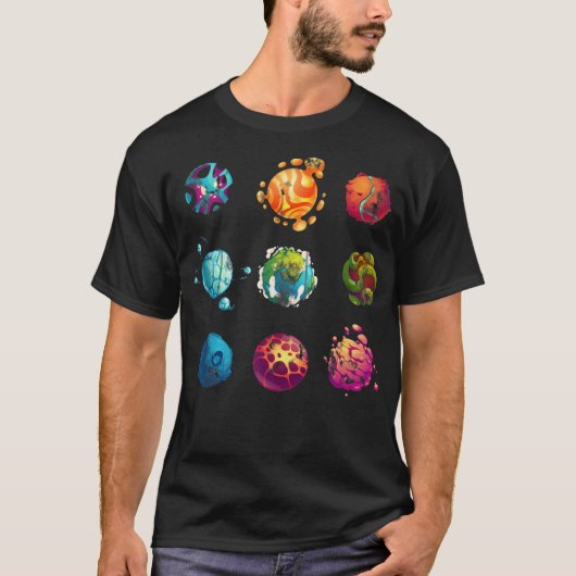 Astronaut Shirt, Outer Space Shirt, Planet  Tシャツ (正面)