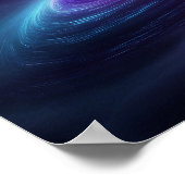 Astronaut Silhouette on Black Hole Accretion Disk ポスター (角)