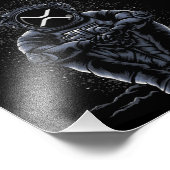 Astronaut Sitting Ripple XRP Crypto To The Moon フォトプリント (角)