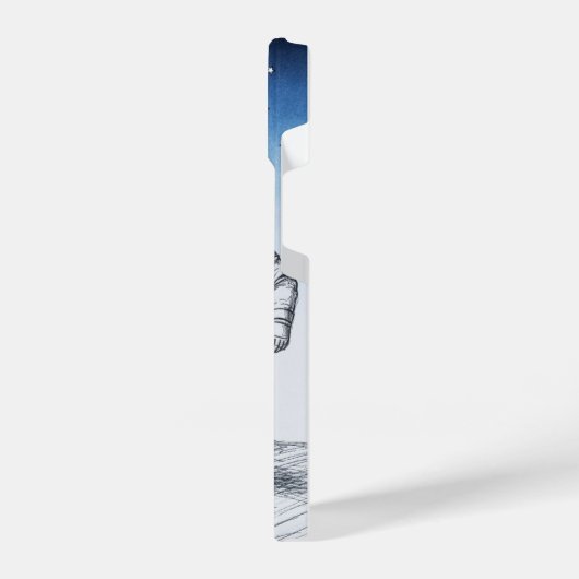 Astronaut sketch phonecase  iPhoneケース (左側面)