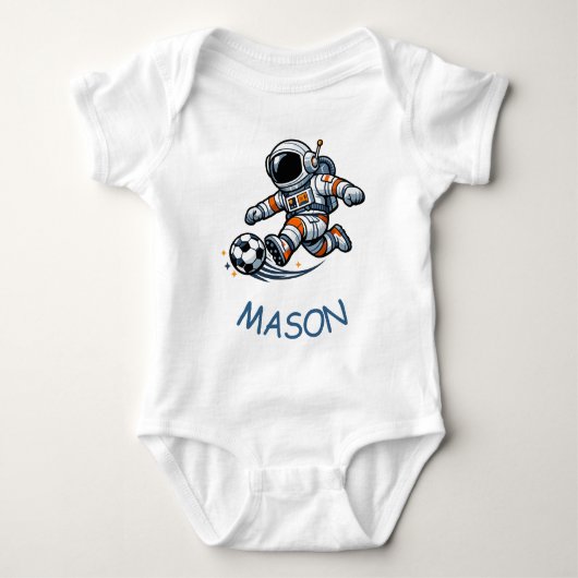 Astronaut Soccer ベビーボディスーツ (正面)
