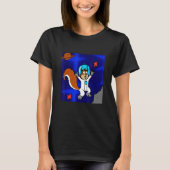 Astronaut Squirrel in Space Tシャツ (正面)