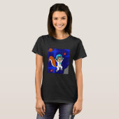 Astronaut Squirrel in Space Tシャツ (正面フル)