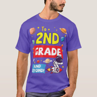 Astronaut Student Happy Back School To 2nd Grade A Tシャツ