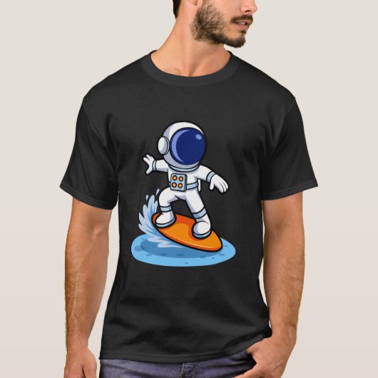 Astronaut Surfing Adventure Tシャツ (正面)