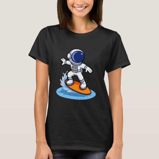 Astronaut Surfing Adventure Tシャツ (正面)