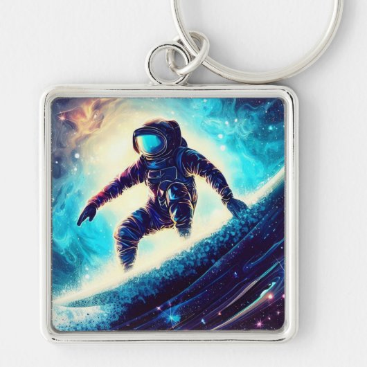 ASTRONAUT SURFING THE MILKY WAY キーホルダー (正面)