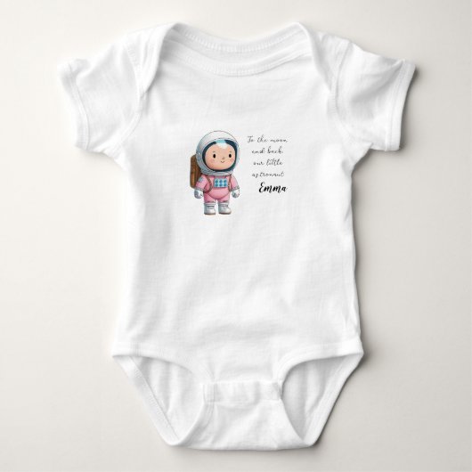 Astronaut T-Shirt, Space Astronomy Stars Gift Idea ベビーボディスーツ (正面)