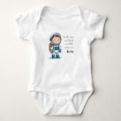Astronaut T-Shirt, Space Astronomy Stars Gift Idea ベビーボディスーツ (正面)