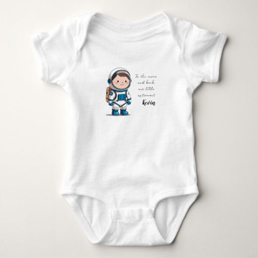 Astronaut T-Shirt, Space Astronomy Stars Gift Idea ベビーボディスーツ (正面)