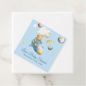 Astronaut Teddy Bear Baby Shower フェイバータグ (インサイチュ)