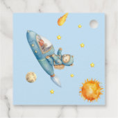 Astronaut Teddy Bear Baby Shower フェイバータグ (裏面)