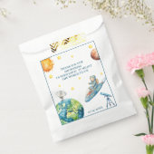 Astronaut Teddy Bear Baby Shower フェイバーバッグ (封をした状態)