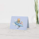 Astronaut Teddy Bear In Space Thank You ノートカード (裏面)