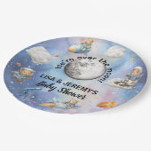 Astronaut Teddy Bears in Space Baby Shower ペーパープレート (アングル)