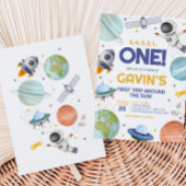 Astronaut Trip Around the Sun Birthday 招待状