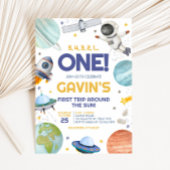 Astronaut Trip Around the Sun Birthday 招待状