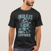 Astronaut Ukulele I Ukulele Tutor I Space Ukulele Tシャツ (正面)