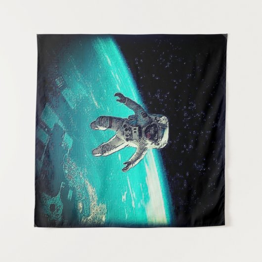 ASTRONAUT UNTETHERED タペストリー (正面(横))