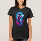 Astronaut Vaporwave Aesthetic Retro Glitch Spacema Tシャツ (正面)