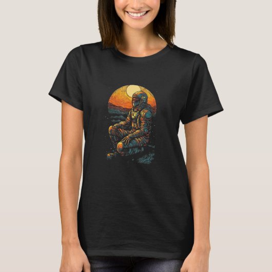 Astronaut Venus Outer Space Planet Science Astrono Tシャツ (正面)