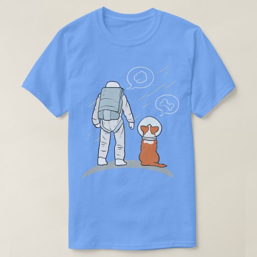 Astronaut With Dog Tシャツ (デザイン正面)