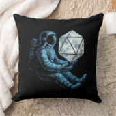 Astronaut with Moon Dice クッション (ブランケット)