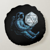 Astronaut with Moon Dice ラウンドクッション (裏面)