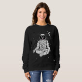 Astronaut Yoga Polkadot Dot Coin To The Moon Crypt スウェットシャツ (正面フル)