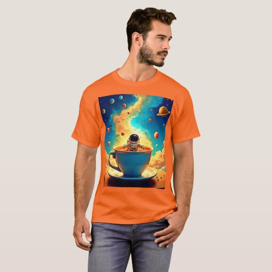 Astronaut's Coffee Cosmos Journey Tシャツ (正面フル)