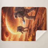 Astronauts Explore Orange Planet シェルパブランケット (正面(横))