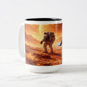 Astronauts Explore Orange Planet ツートーンマグカップ (正面左)