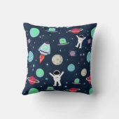 Astronauts Planets Rockets and Aliens クッション (裏面)
